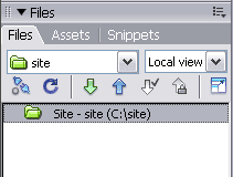 dreamweaver панель Files (Файлы)